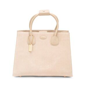 MONCRIEF LONDON Sesame Suede Classic Handbag